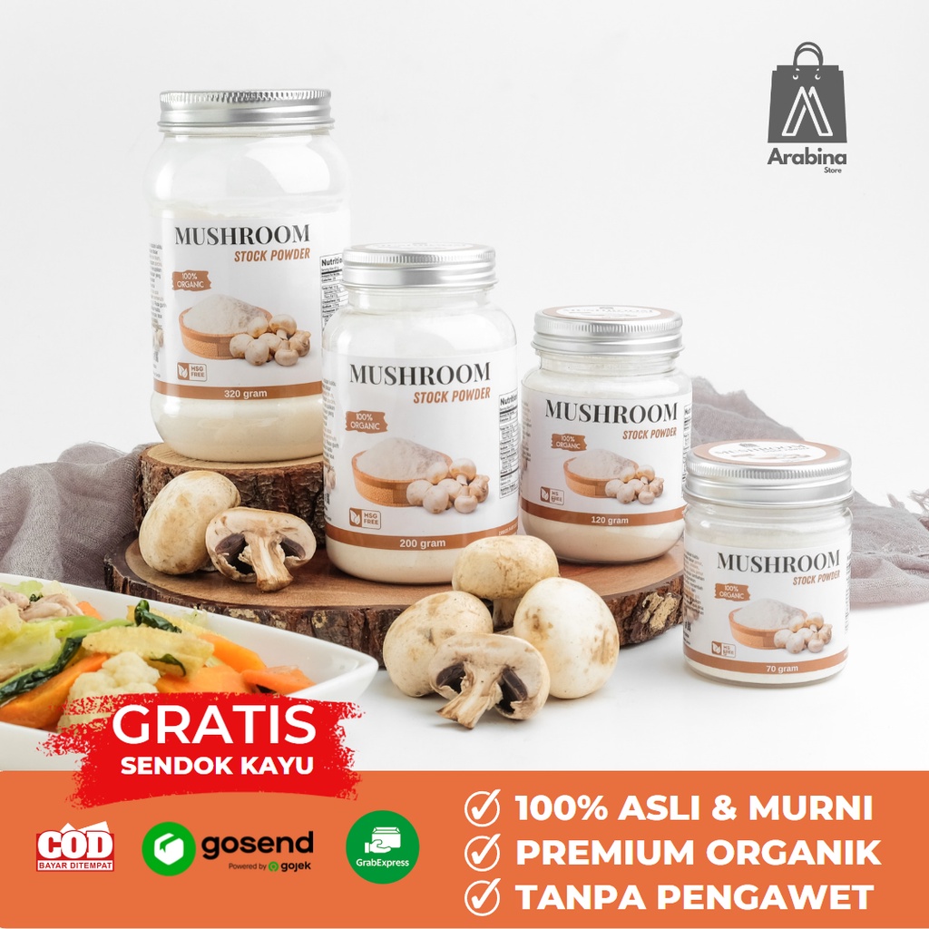 Kaldu Jamur Organik Non MSG Bumbu Penyedap Rasa Mushroom Seasoning Powder