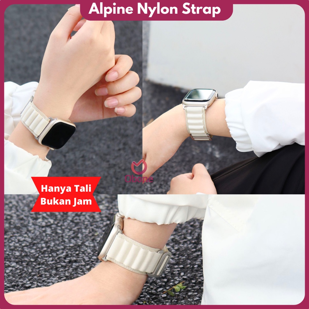 Alpine Loop Nylon Tali Strap for iwatch 3 4 5 6 7 8 Ultra watch7 S20/DT No 1/YS8 Ultra/HW/IWO Breathable Tali Jam Tangan Model Terbaru strap iwatch 49mm 45mm 44mm 42mm 38mm 40mm 41mm