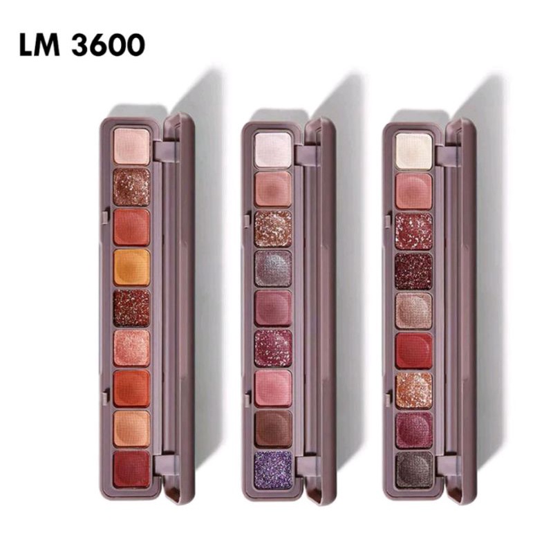 Eyeshadow Lameila 3600 palette 9 warna gliter berkualitas