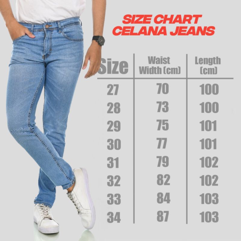 Size Jumbo S - XXXL Celana Panjang Jeans Pria Model Wisker Street Oversize Slimfit Pensil Standart