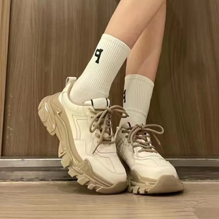Sepatu Sneakers Wanita Wedges Tali Fashion Style Korean Shoes Casual Kekinian Sepatu Sneakers Tinggi Kulit Sintetis Free Box Azgalery SPT-18