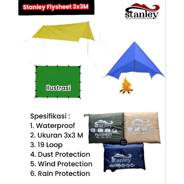 Flysheet 3x3 Meter Flyshet 2x3M flysheet 3x4M / Flysheet 3x3M / Flysheet 4x6M original high quality