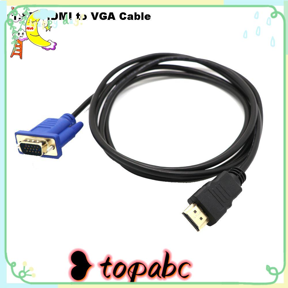 Kabel Video 1.8M 6FT Kualitas Tinggi High Definition Multime HDMI To VGA