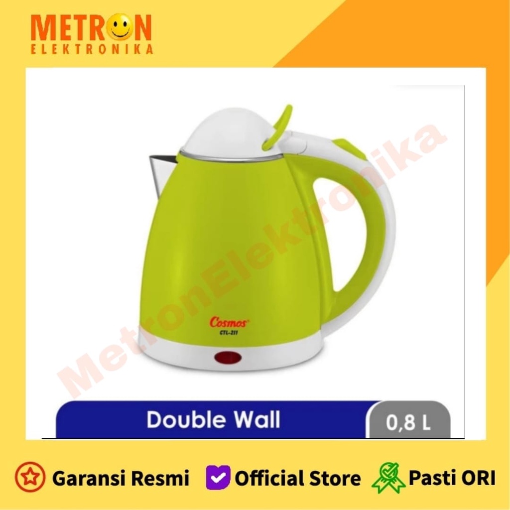 COSMOS CTL 211 / Electric Kettle / Teko Listrik 0.8 Liter CTL211