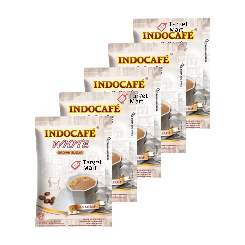

5PCS Indocafe White Brown Sugar Minuman Serbuk Kopi Rasa Gula Merah