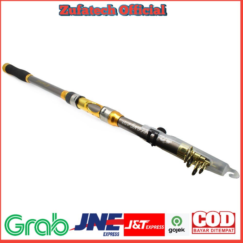 Yuelong Joran Pancing Antena Portable Carbon Fiber Sea Fishing Rod 2.1/2.7m - Gray - OMTHB1GY