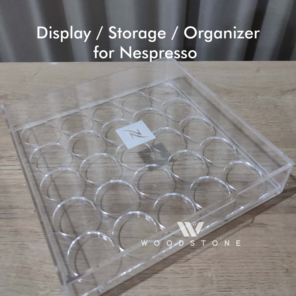 Kotak Display Capsule Nespresso - Rak Susun Nespresso Pods - Acrylic Box Kapsul Pods Kopi