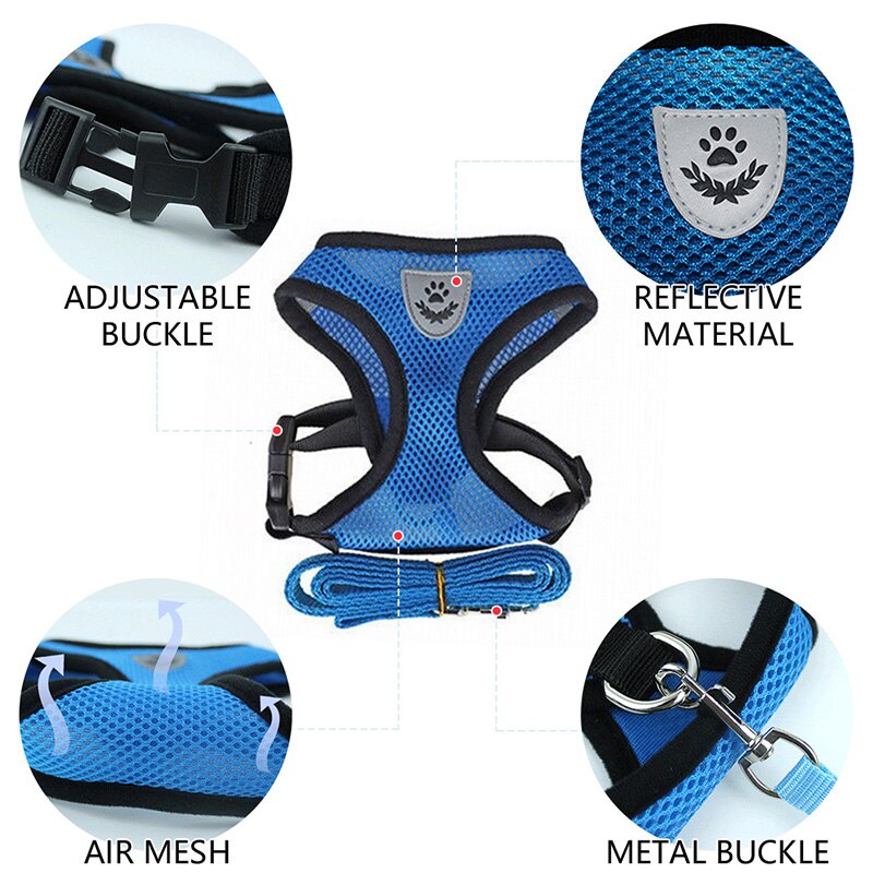 Rompi Tali Tuntun untuk Anjing / Kucing/ Harness Adjustable