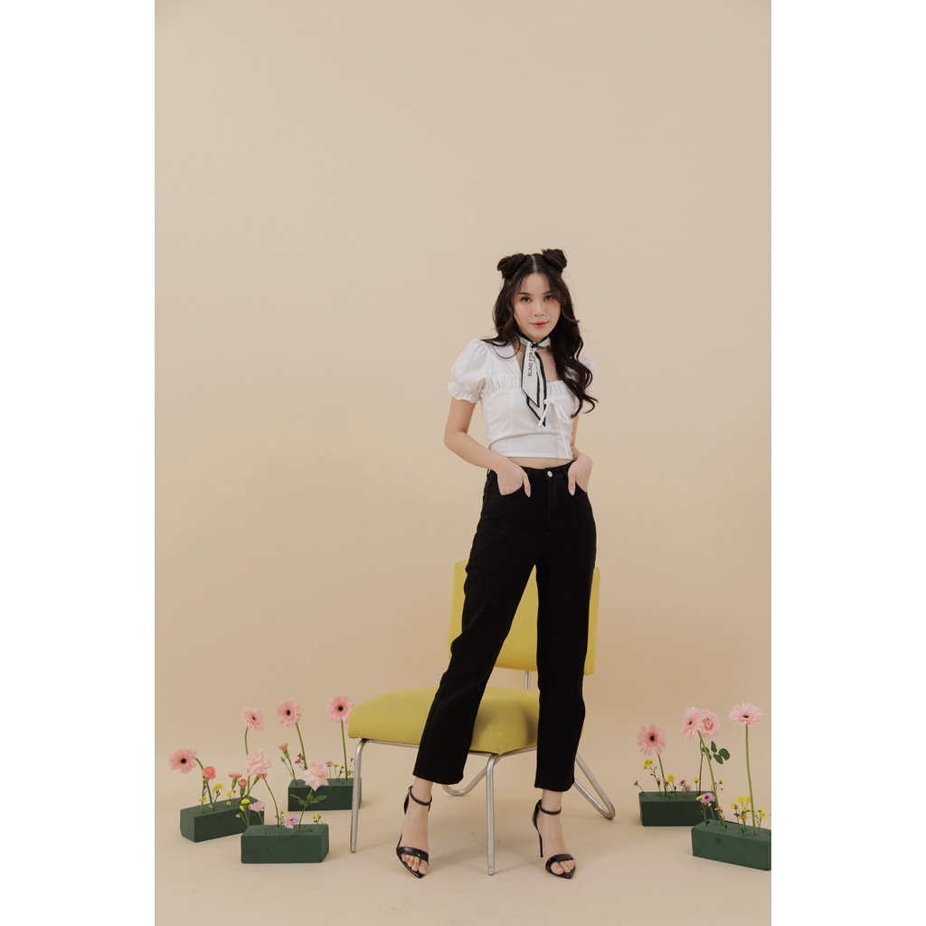 [ Marveile ] Piper Highwaist Mom Jeans / Office Jeans Wanita