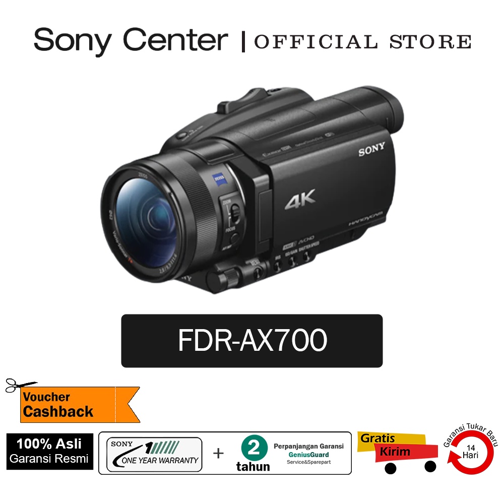 SONY FDR-AX700 / Handycam Profesional Camcorder AX700 HDR 4K / Handycam FDR AX700 . Garansi Resmi
