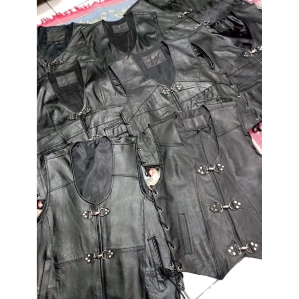 rompi asli kulit baiker anak motor