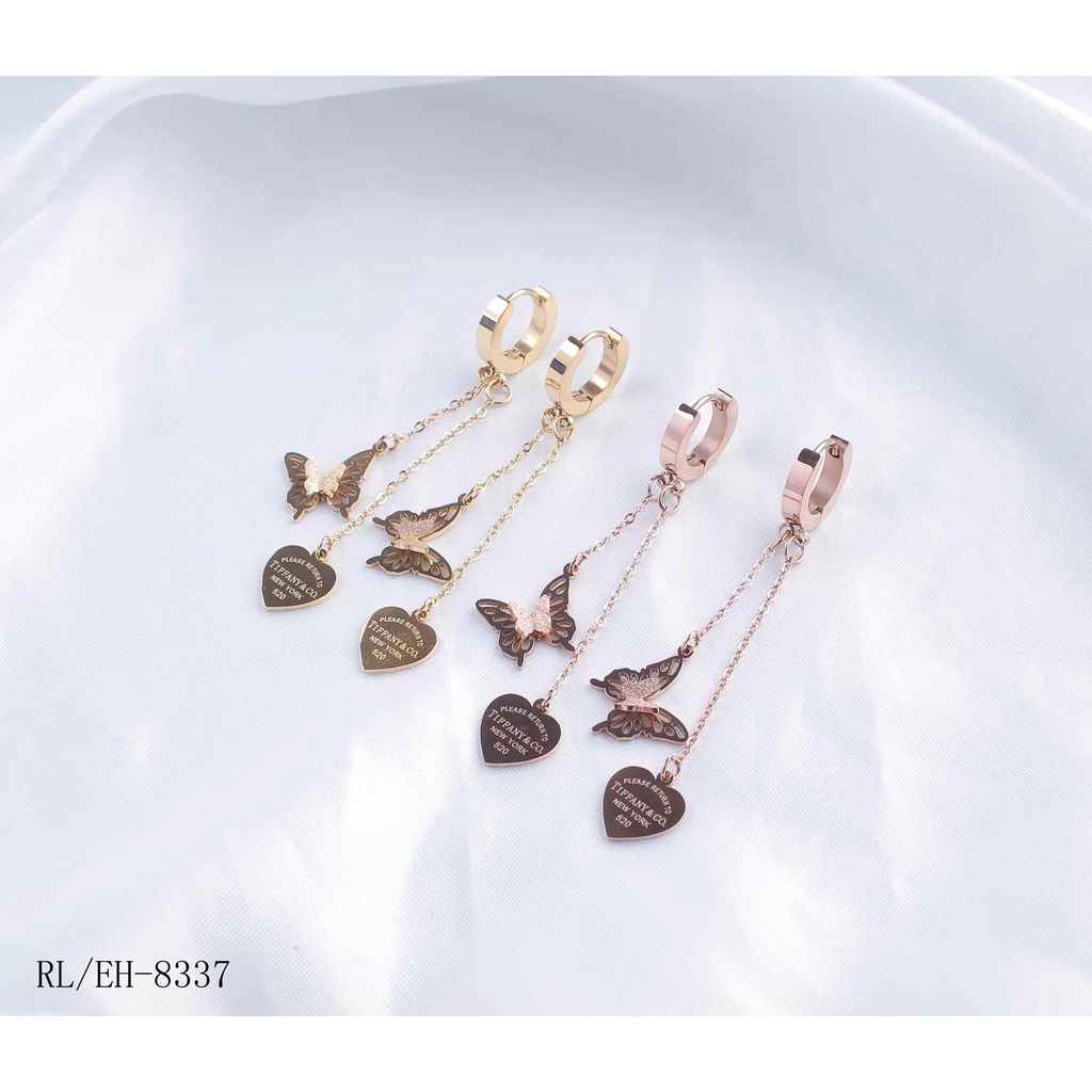 Anting Titanium Rantai Panjang Perhiasan Wanita 8337