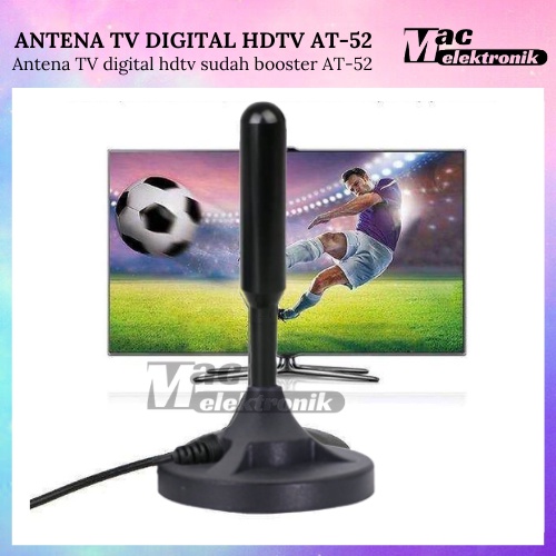 ANTENA TV DIGITAL STICK TV DIGITAL INDOOR DVB T2 28DB HIGH GAIN AT-056