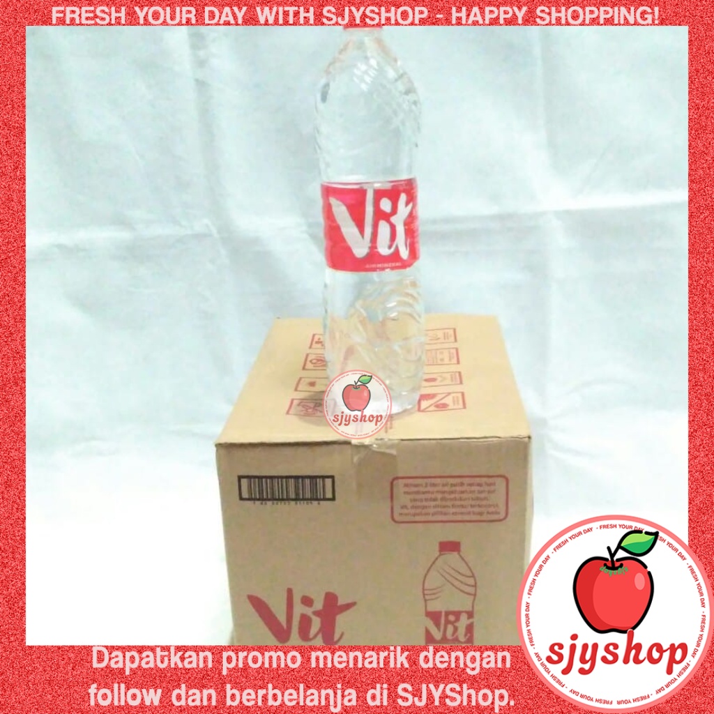 

VIT Air Mineral 1500 ml / 1,5 liter BOTOL / 1 dus isi 12 pcs / ready INSTANT / produk Hemat - SJYShop