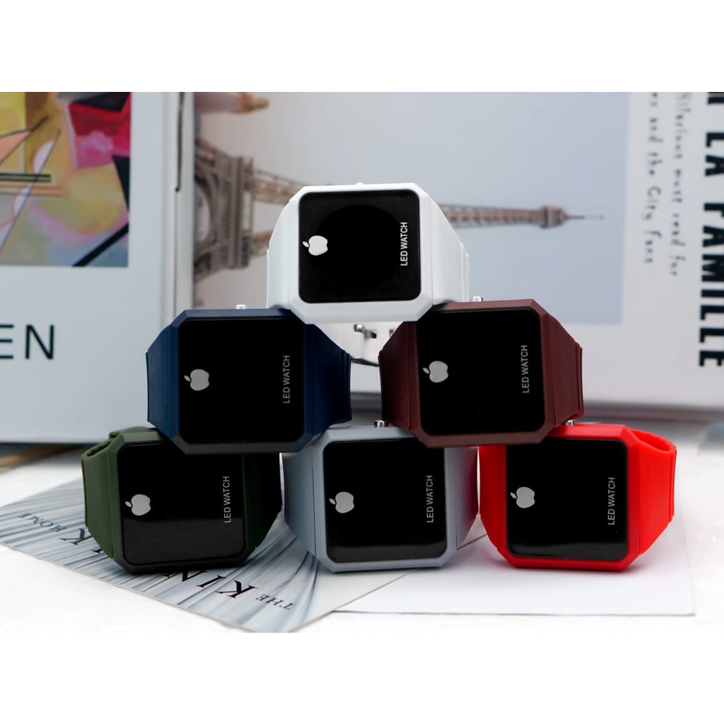 PA  Jam Tangan LED Digital Pria Wanita Rubber Electronic Fashion Couple Anak Remaja Import Premium RM069