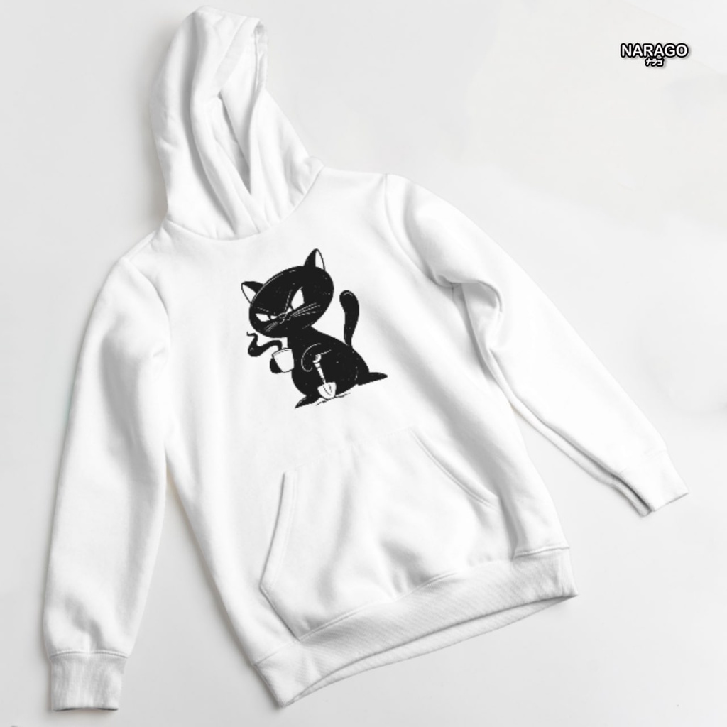 Nara.Grosir - Hoodie Jumper Black Cat l Sweater Hodie Unisex