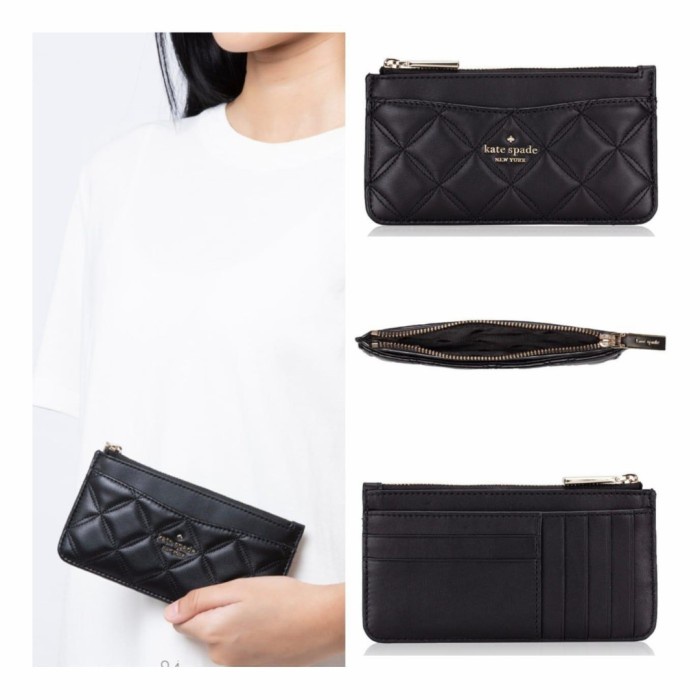 

{{{{}}] Katespade Natalia Large Slim Card holder black - New With Tag
