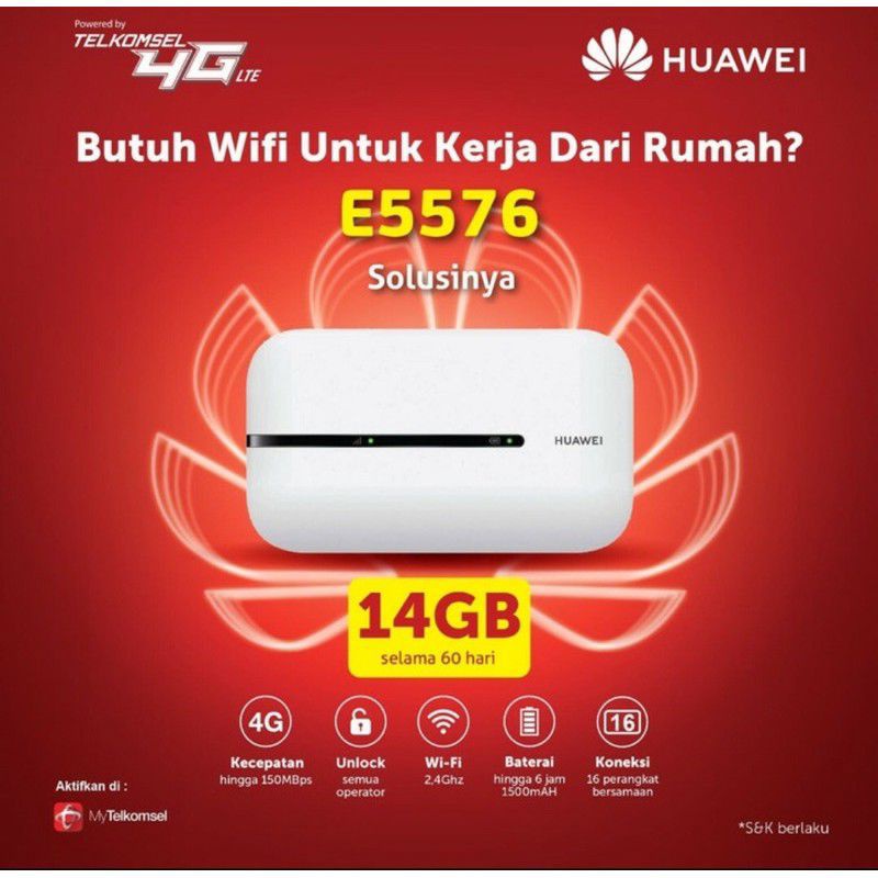 Modem Huawei E5576 Modem Wifi Router 4G LTE UNLOCK Version Free Terkomsel