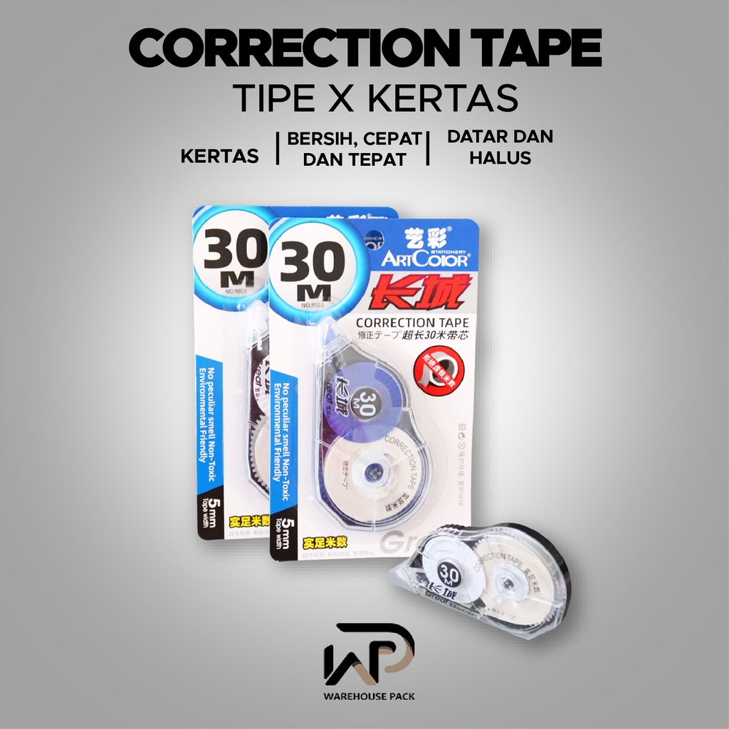 

Correction Tape | Tipe X Kertas | Pita Koreksi | Tipe X 30m