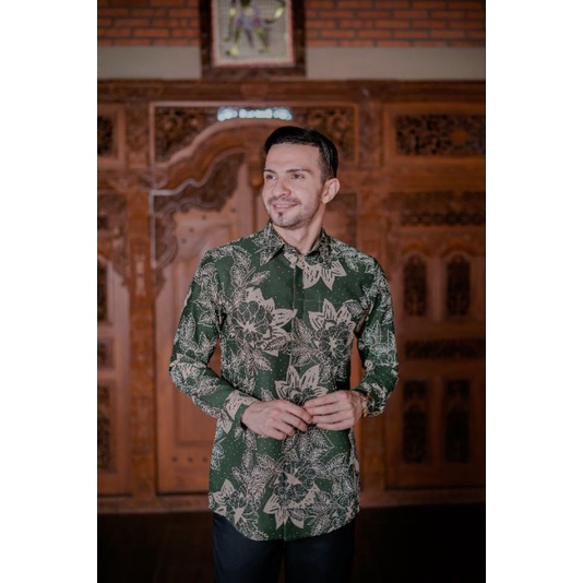 KEMEJA BATIK MODERN SLIMFIT PANJANG BAHUN KATUN HALUS FULL FURING HALUS