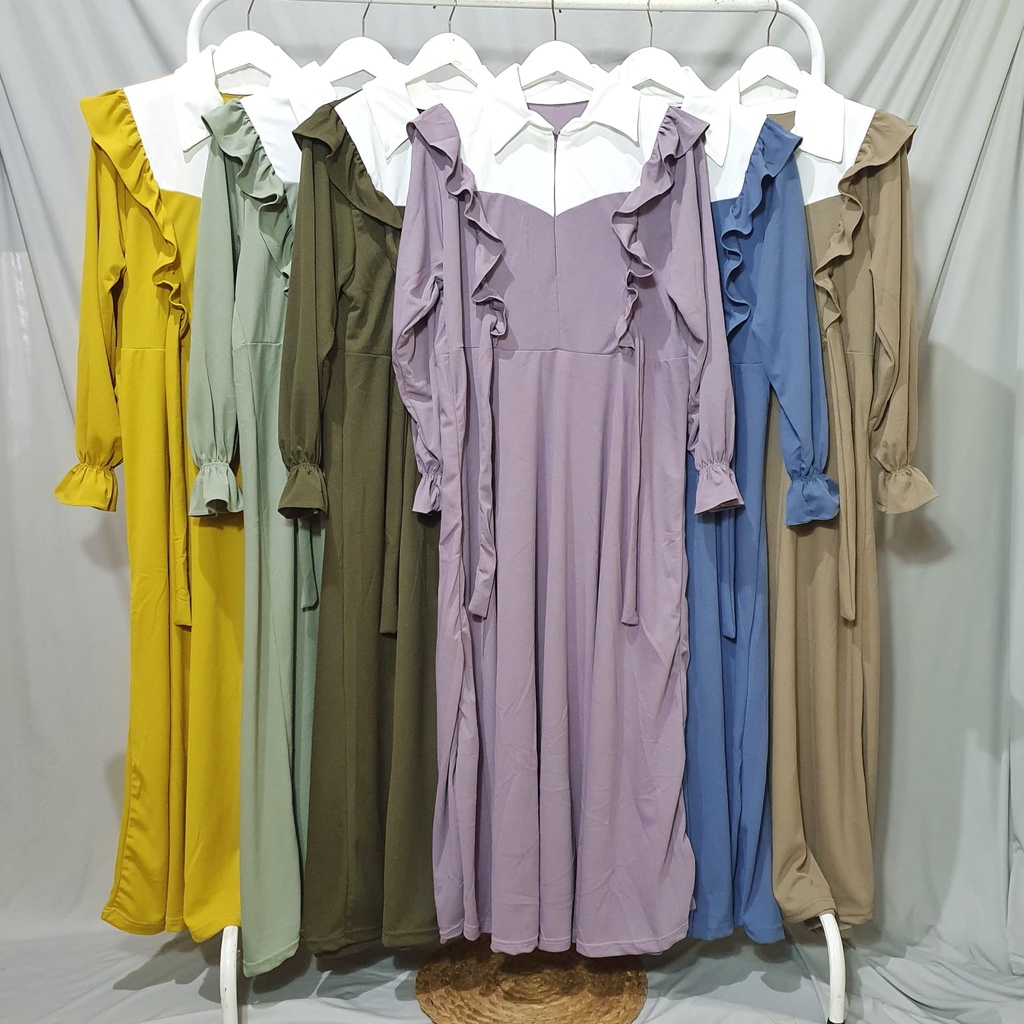 Dailythings Gamis JUMBO BUSUI Aira Overall Ukuran Fit L sampai XXL Ld 108cm Pb 135cm