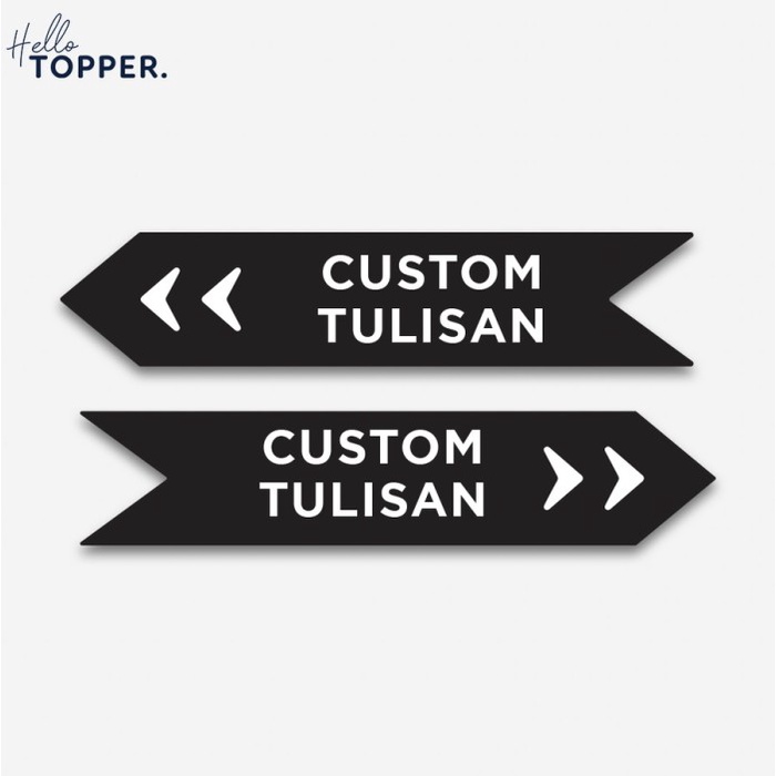 

Custom Tulisan Arah Panah Papan Sign Board Akrilik Print Label Acrylic