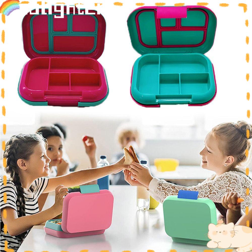 Solighter Lunch Box Microwavable Rectangle Grid Untuk Pelajar Pekerja Kantor Wadah Makanan