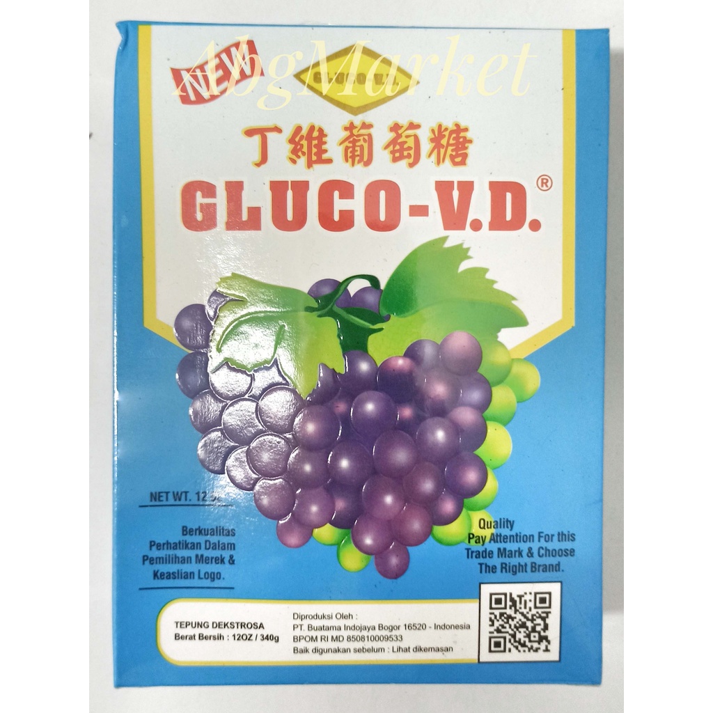 

Glukosa Glucolin Gula Anggur/Gluco-VD Glucose D/ Gluco Vd 340 gr