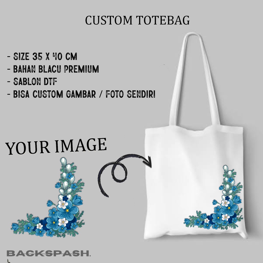 TOTEBAG BUNGA / FLOWER CUSTOM PRIA DAN WANITA