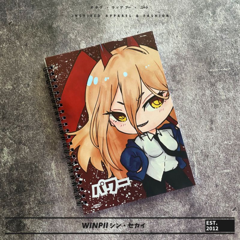 

Notebook Buku Catatan Polos Power Anime Chainsaw Man