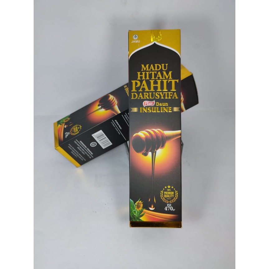 

2 botol Madu Hitam Pahit Insulin plus Propolis | Madu Pahit Diabet Darusyifa isi 470 gr