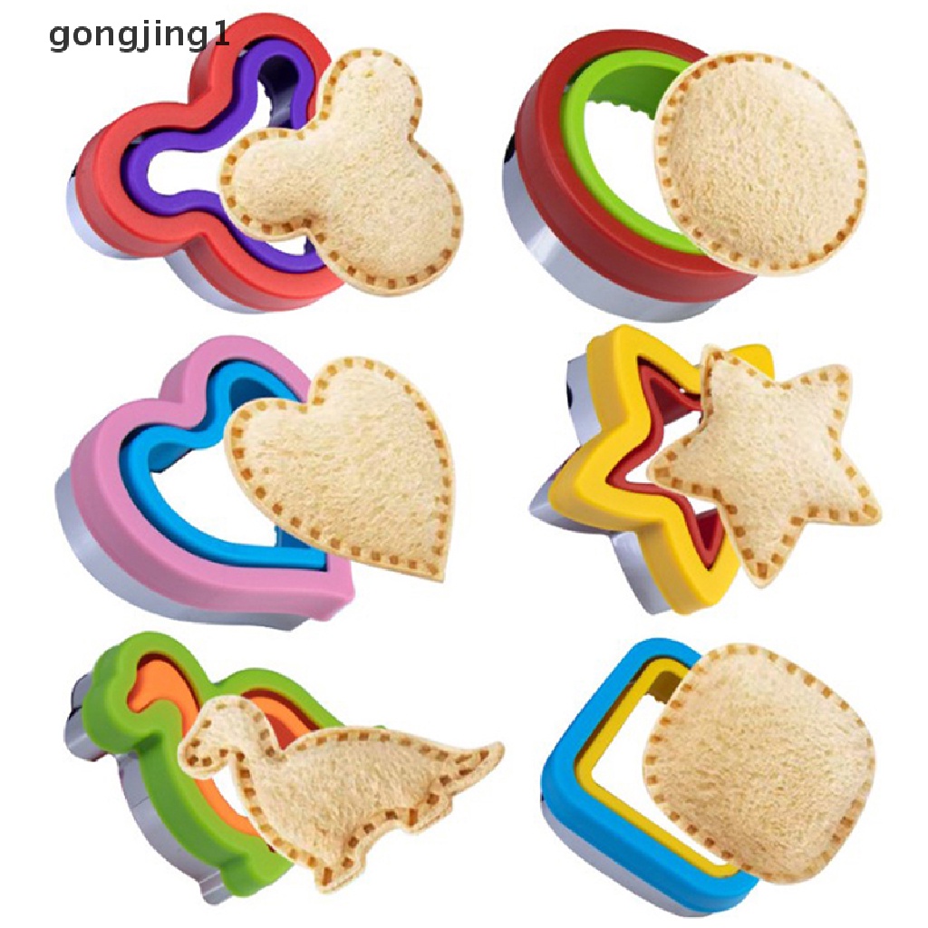 Ggg Set Pemotong Dan Sealer Sandwich Bahan Stainless Steel Untuk Anak-Anak DIY Food Cookie Maker ID