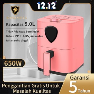 KaisaVilla Air Fryer Low Watt 5L 650W Pink