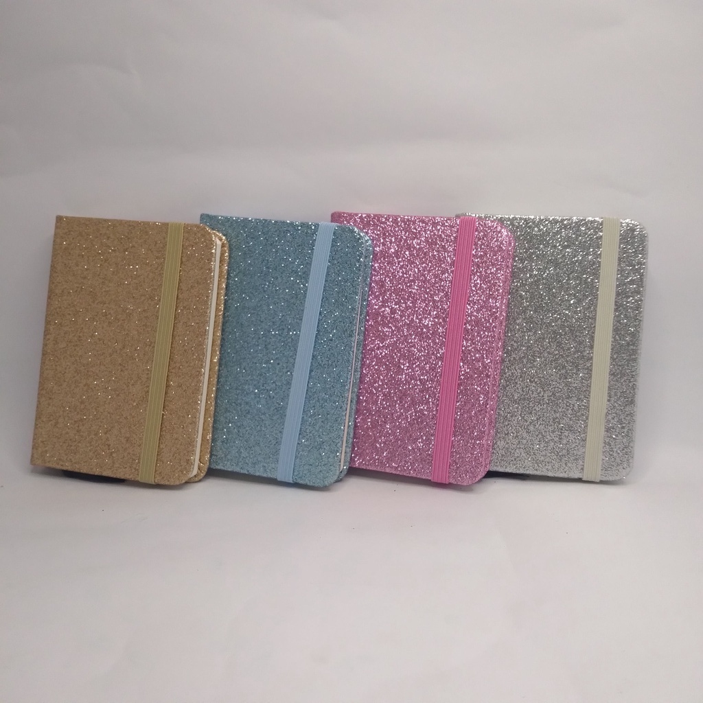 

NOTEBOOK HARD COVER GLITTER TALI A7
