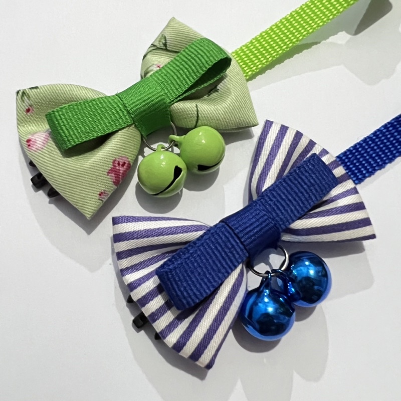 Kalung Kucing Pita Double Lonceng by Miaw Miaw