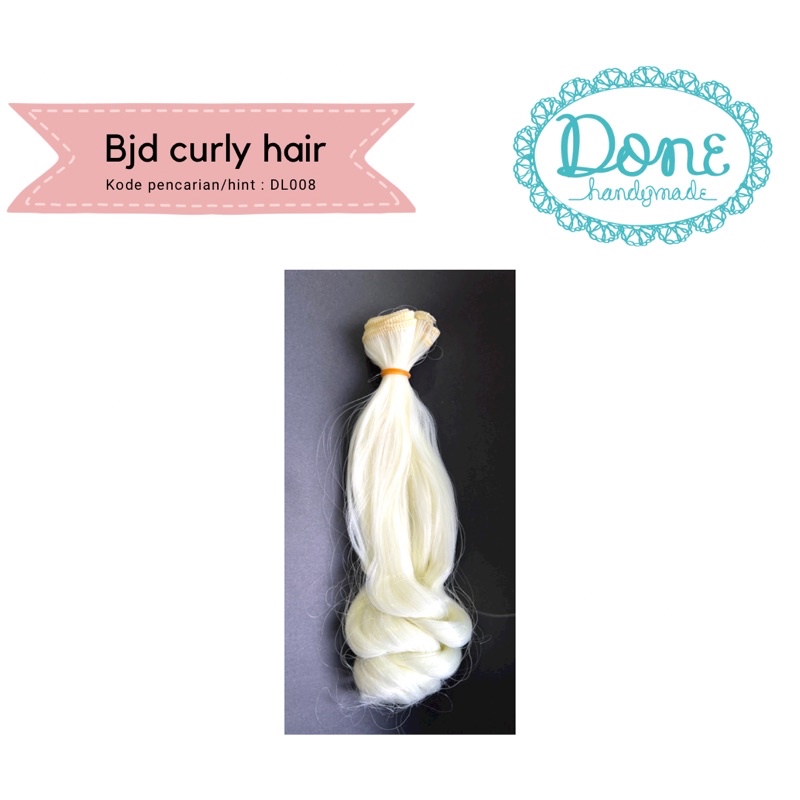 doll hair barbie hair bjd wig rambut boneka spiral B DL008