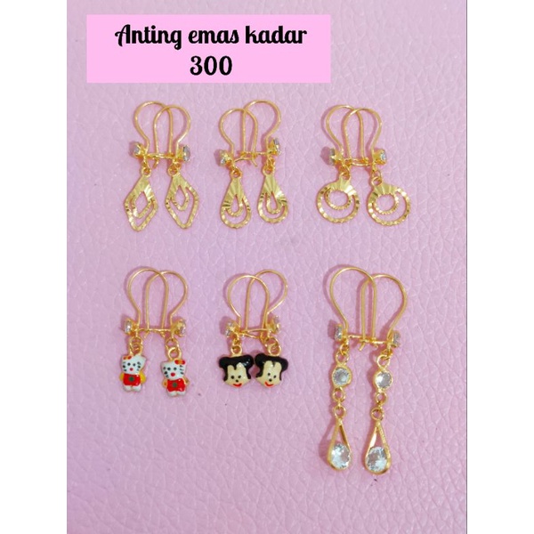 ANTING EMAS ASLI KADAR 300 ANAK DAN DEWASA