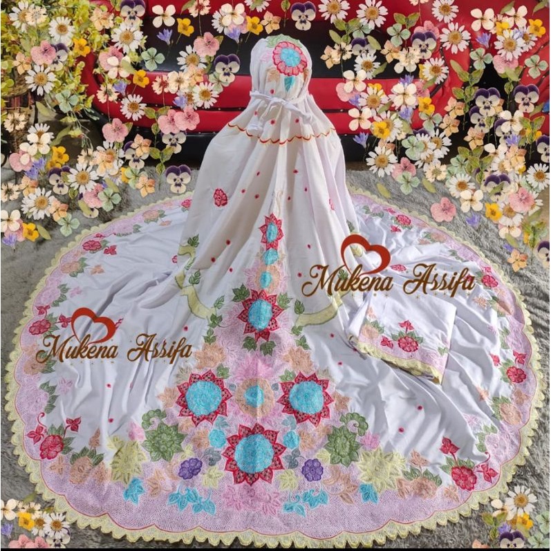 COD MUKENA BORDIR MOTIF KERANCANG PADANG