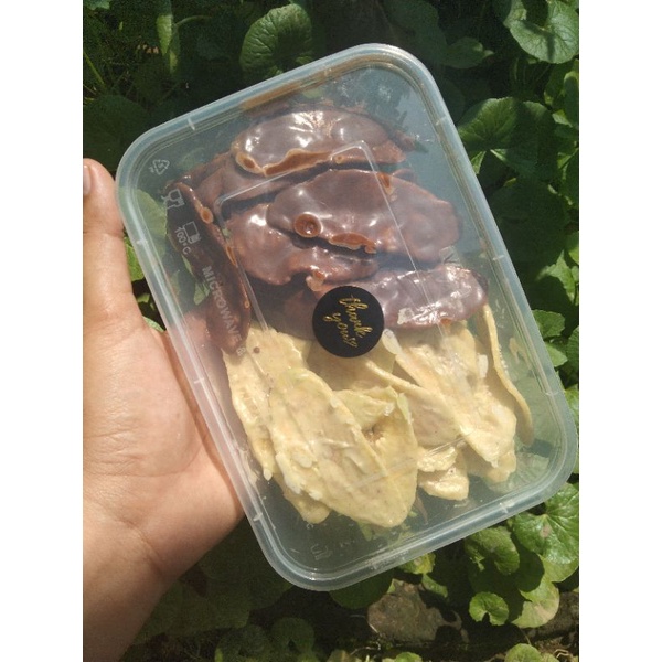 

Keripik Pisang Lumer Rasa Tiramisu mix Coklat
