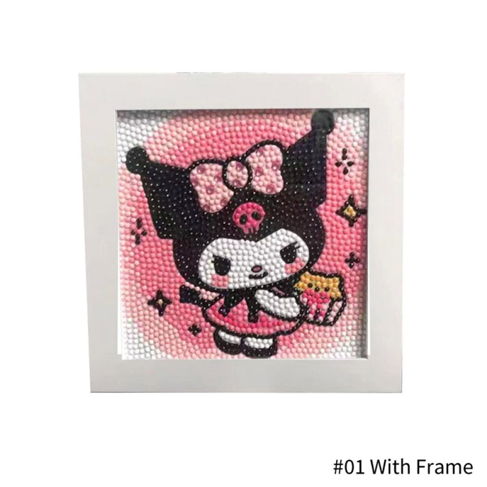 Timekey 18 * 18cm DIY Berlian Lukisan Kit Kartun Sanrio Cinnamoroll Kuromi Mosaik Gambar Kerajinan Seni Hobi Pixel Lukisan Dekorasi Rumah M3O3
