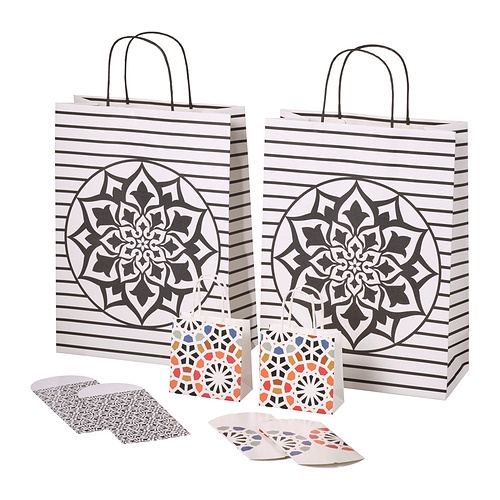 

Kertas kado, set isi 8, warna campuran HEMBJUDENN