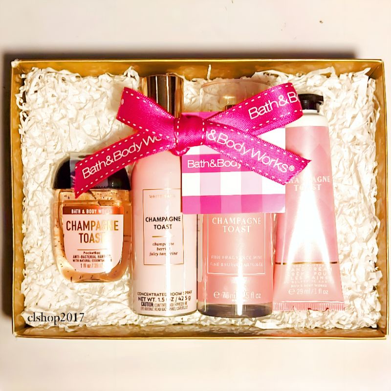 BBW CHAMPAGNE TOAST GIFT SET PAKET BATH &amp; BODY WORKS