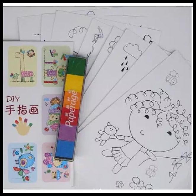 

Finger Paint Ink With Trial Paper - Cat Jari Anak Bisa Dicuci