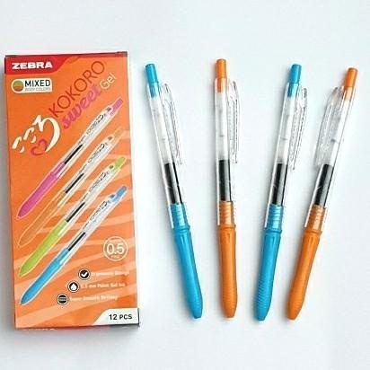 

Pulpen Zebra Kokoro Sweet Gel Tinta Hitam 0,5 mm 1 Pack 12 pcs