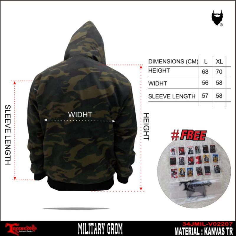 TURUN HARGA ! Jaket Pria Parka Army Military Pria Wanita Treebeard / Jaket Loreng / Jaket Militer / Jaket Distro