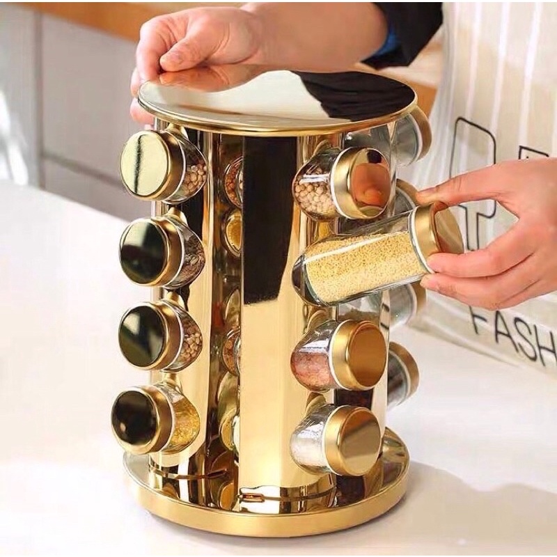 Rak Bumbu Putar / Tempat Bumbu Putar / Tempat Bumbu Dapur / Bumbu Dapur / Tempat Bumbu Serbaguna / R