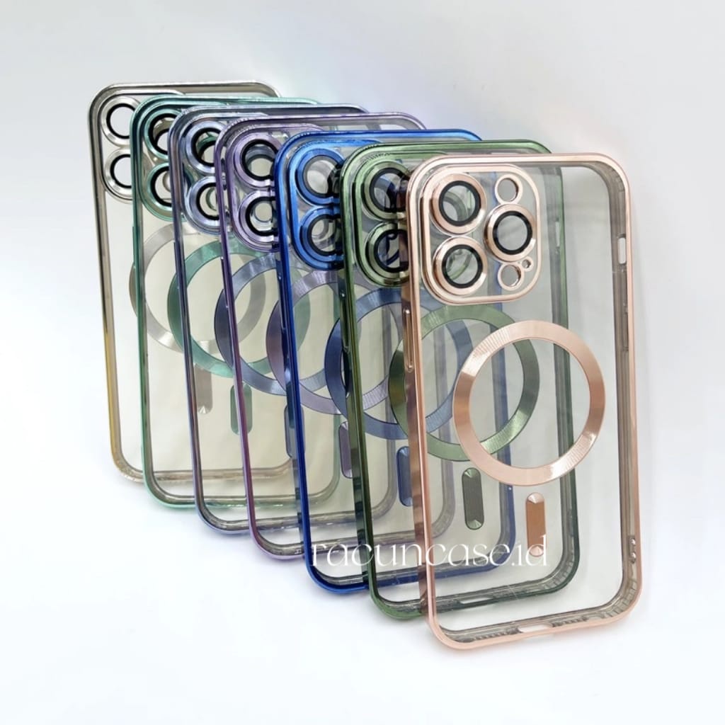 (PACKING PRESS) Case Magsafe Electroplating Metalic Magnetic dengan pelindung kamera  For IPHONE 11 11 PRO 11 PRO MAX 12 12 PRO 12 PRO MAX 13 13 PROWireless Charging