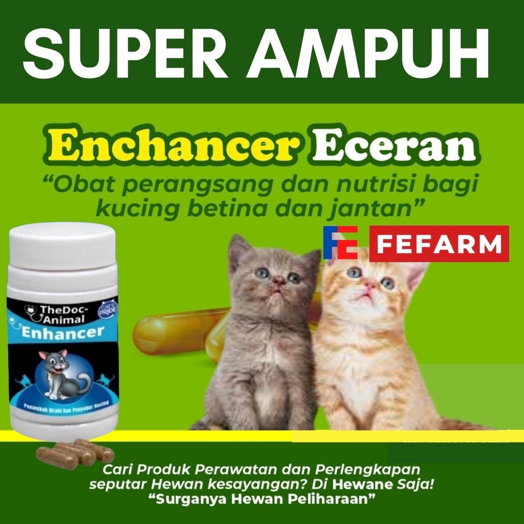 Obat Suplemen Birahi dan Penyubur Kucing Betina dan Jantan FEFARM