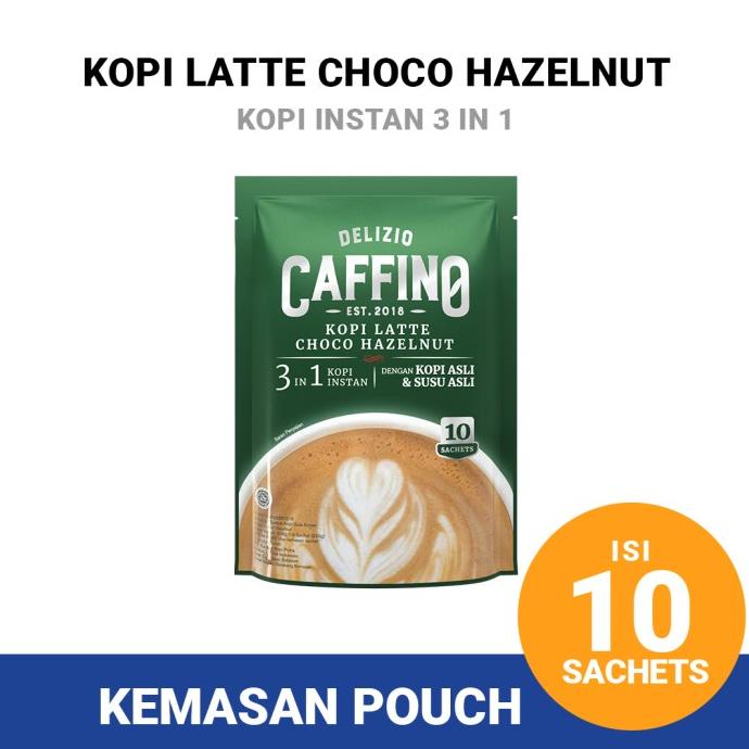 

[BISA COD] Caffino Kopi Latte Choco Hazelnut Pouch [20 gr x 10 Sachets]