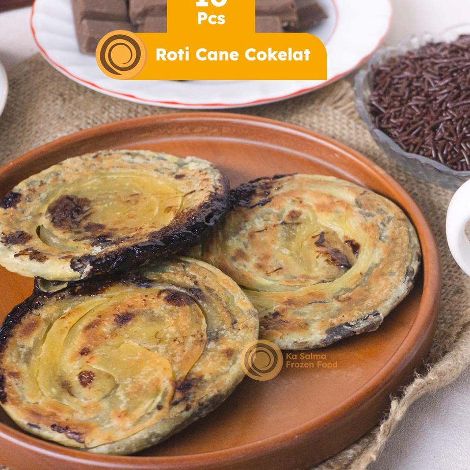 

[KODE B8KTY] [ISI 10] Roti Cane Coklat isi 10 Pcs / Roti Canai / Roti Maryam / Roti Konde Coklat
